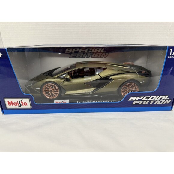 Maisto Lamborghini Sian FKP 37 Diecast Metallic Green Special Edition NIB - Picture 1 of 16